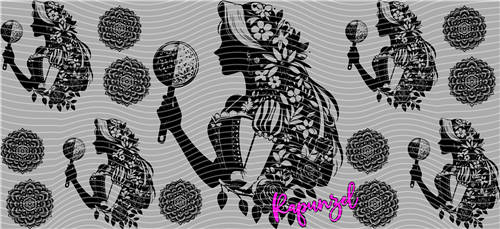 16oz black and white-B 70